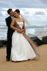Hawaii Beach Wedding Couple